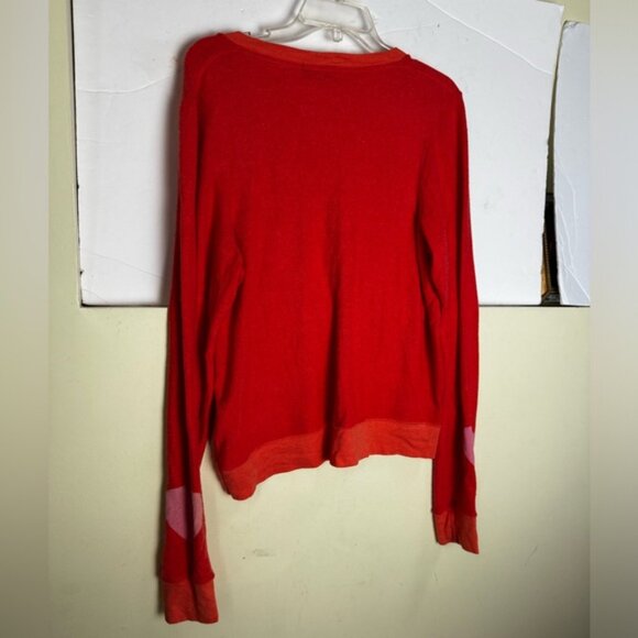 Wildfox Hearts Long Sleeve Pullover Top Sweatshirt Soft Sweater Stretch V Beck S - Picture 2 of 12